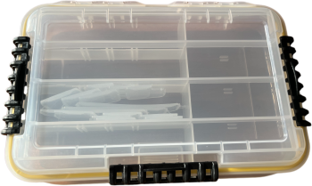 Купить Коробочка прозрачная с яркими вставками 0060-W 18см*27см оптом по самой низкой цене 280 ₽ с доставкой по России