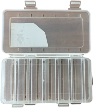 Купить Коробка для воблеров и балансиров ВБ-2  2-х сторонняя (6+6 отд.) (230х125х35 мм) оптом по самой низкой цене 190 ₽ с доставкой по России